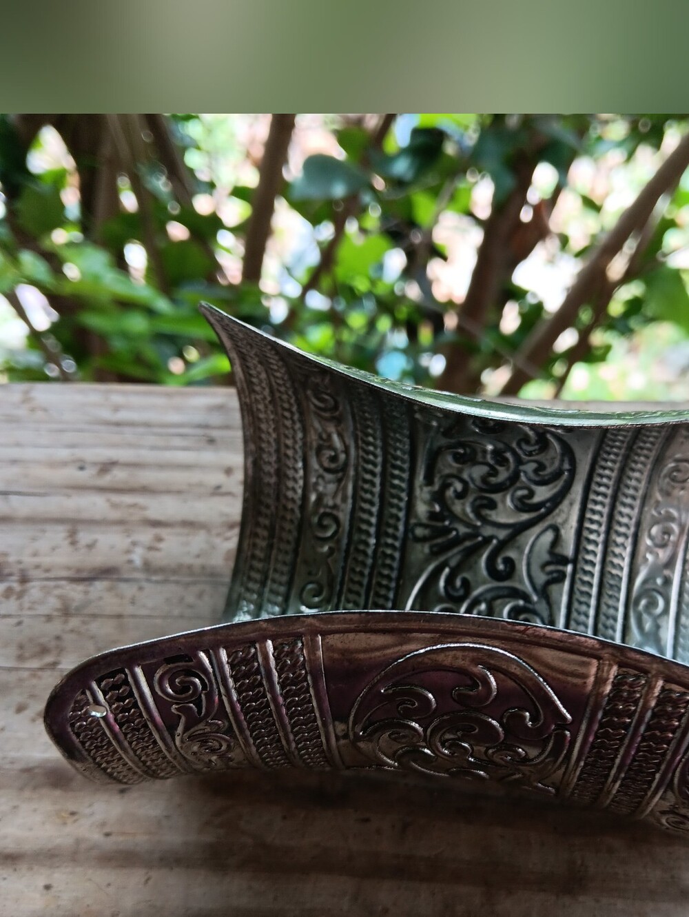 Vintage Extra Long Silver Cuff Bracelet - Picture 4 of 4